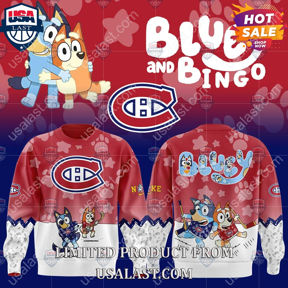 Montreal Canadiens NHL Bluey and Bingo Hoodie