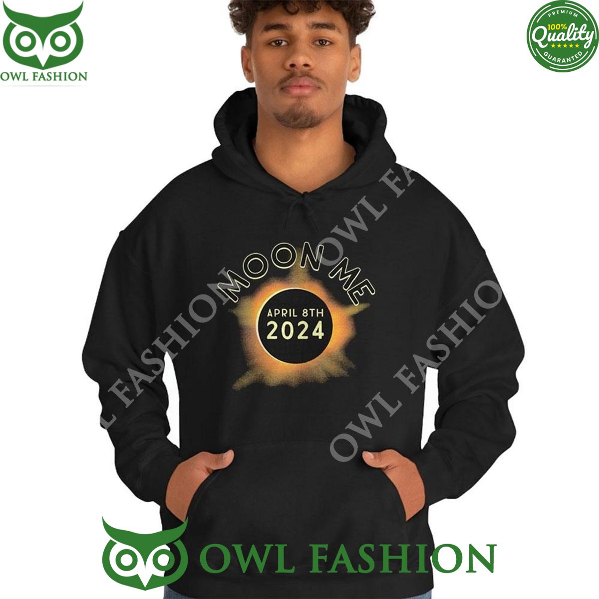 Moon Me April 8th Eclipse 2024 Shirt Ladies Tee Hoodie