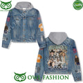 Morgan Wallen 98 Braves Album country music singer Hooded Denim Jacket