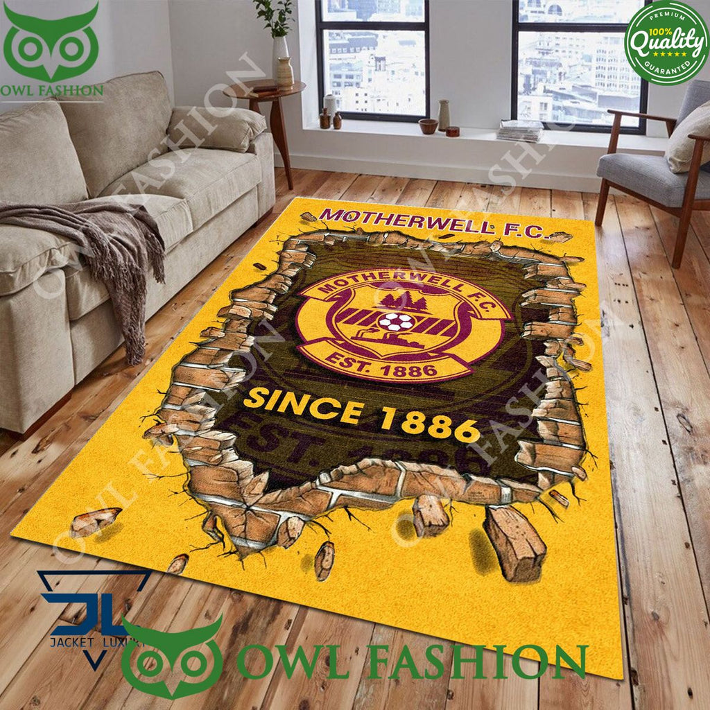 Motherwell F.C. 1787 Scottish Broken Wall Living Room Carpet