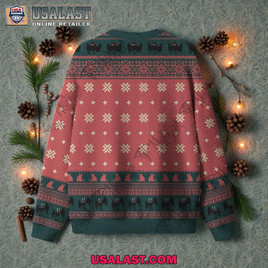 Mothman Ugly Christmas Sweater