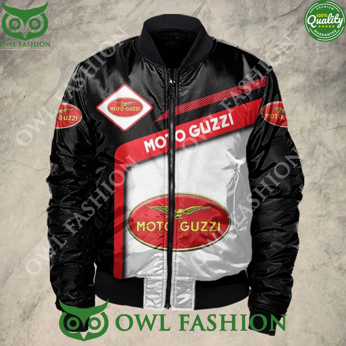 Moto Guzzi Car Bomber Jacket Printed
