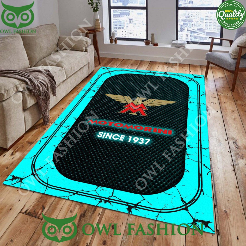 Moto Morini 1937 automotive luxury brand rug carpet for living room
