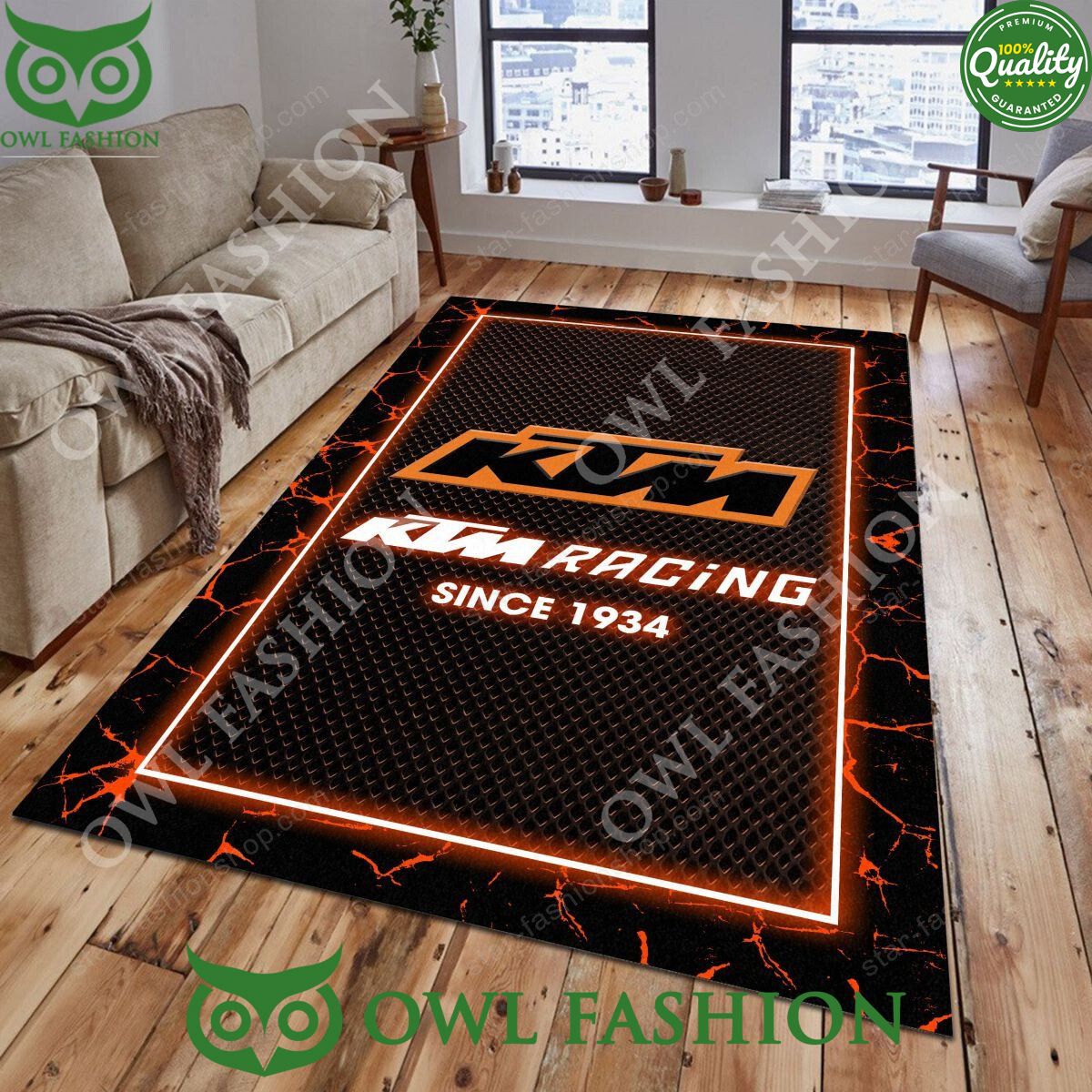 Motorcycle Brand KTM Trending Design Racing Carpet Rug