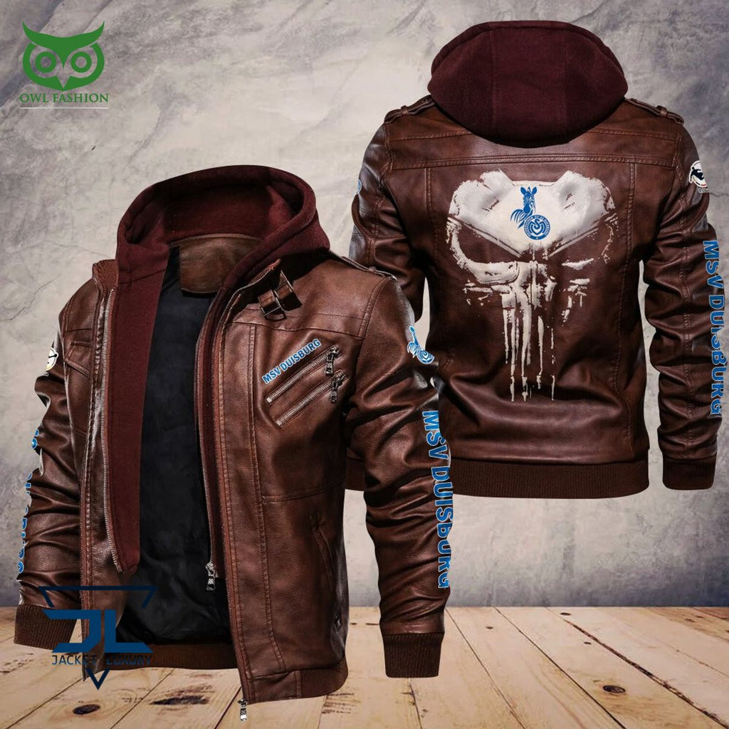 MSV Duisburg Bundesliga Germany Football Limited Leather Jacket