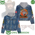 Music Chris Stapleton 22nd Anniversary 2D Jean Denim Hood Jacket