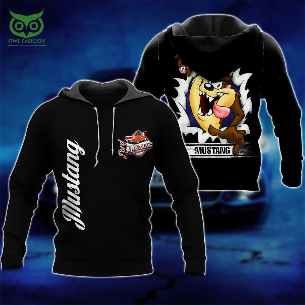 Mustang Animation Logo 3D Hoodie