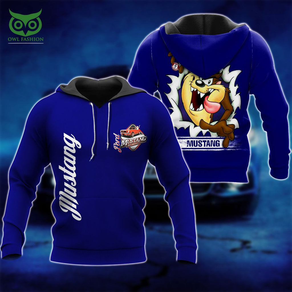 Mustang Animation Logo 3D Hoodie
