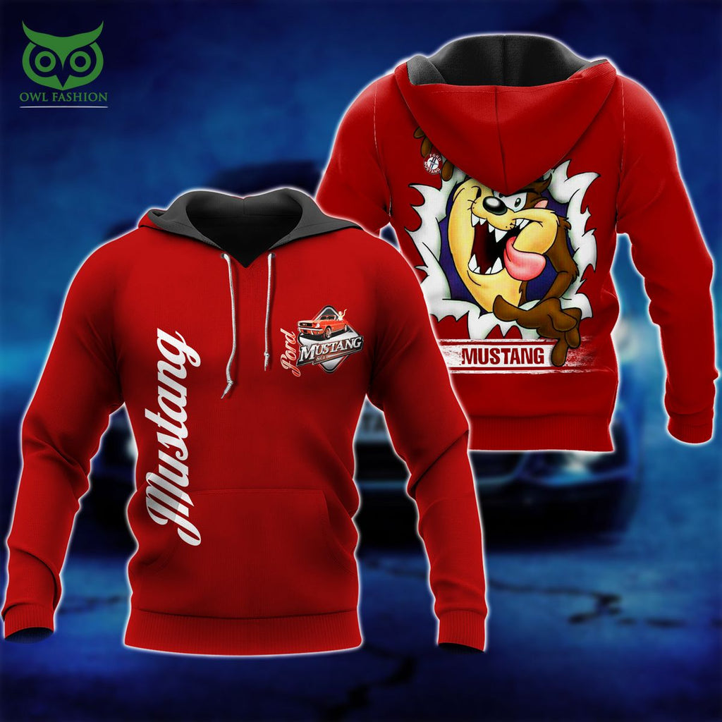 Mustang Animation Logo 3D Hoodie