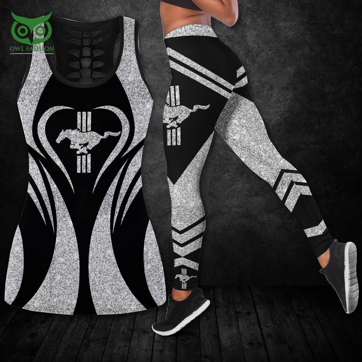 Mustang Car Logo Limited 3D Tanktop Leggings