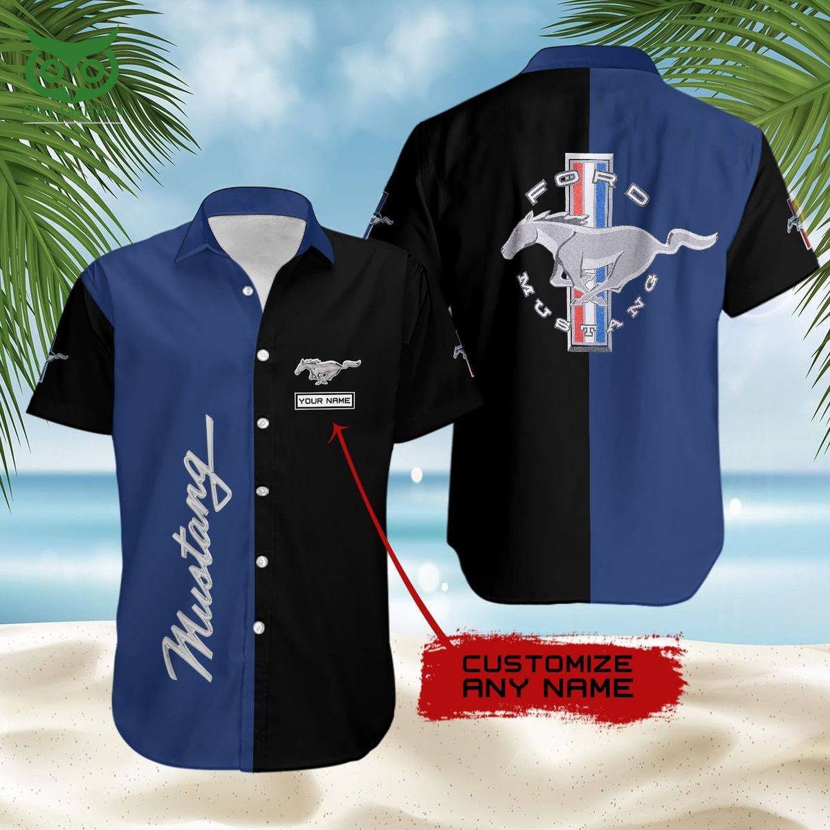 Mustang Legend Brand Personalized 3D Hawaiian Shirt