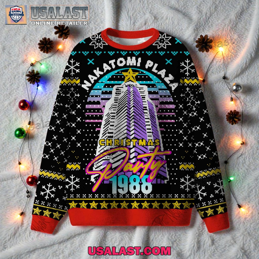 Nakatomi Plaza Christmas Party 1988 Ugly Christmas Sweater