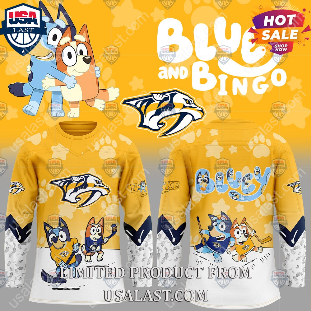 Nashville Predators NHL Bluey and Bingo Hoodie
