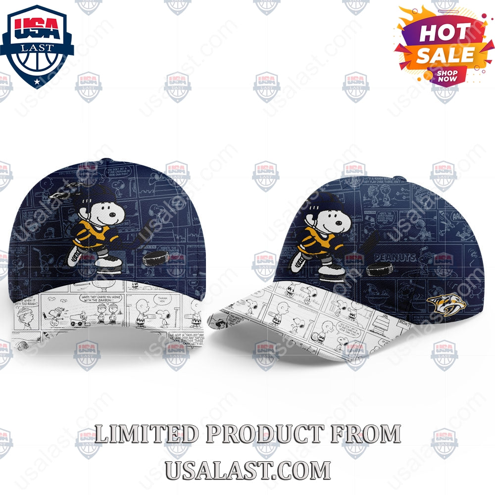 Nashville Predators NHL Happiness Is 75th Anniversary of Peanuts Hoodie