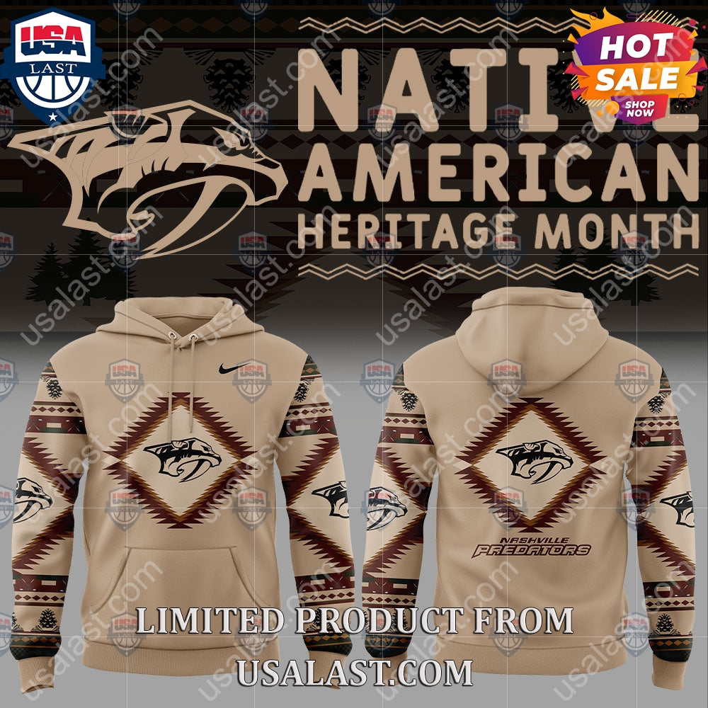 Nashville Predators NHL Native American Heritage Month Hoodie
