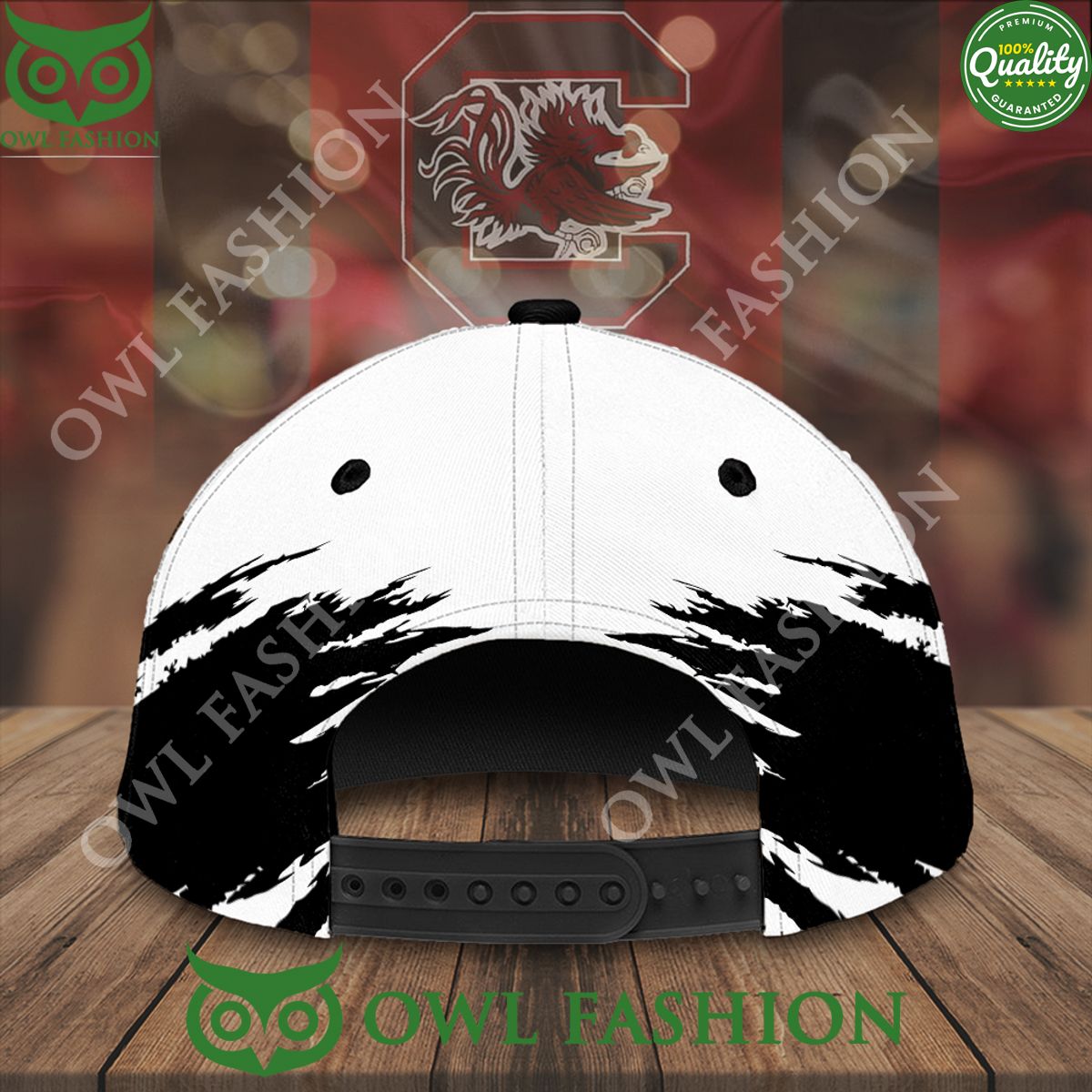 National Champions South Carolina Gamecocks Black and White NCAA Classic Cap
