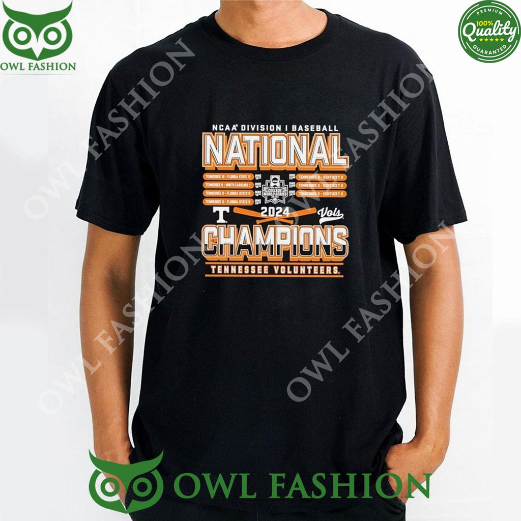 Ncaa Division I Baseball National Champions Tennessee Volunteers Baseball 2024 Tshirt Hoodie