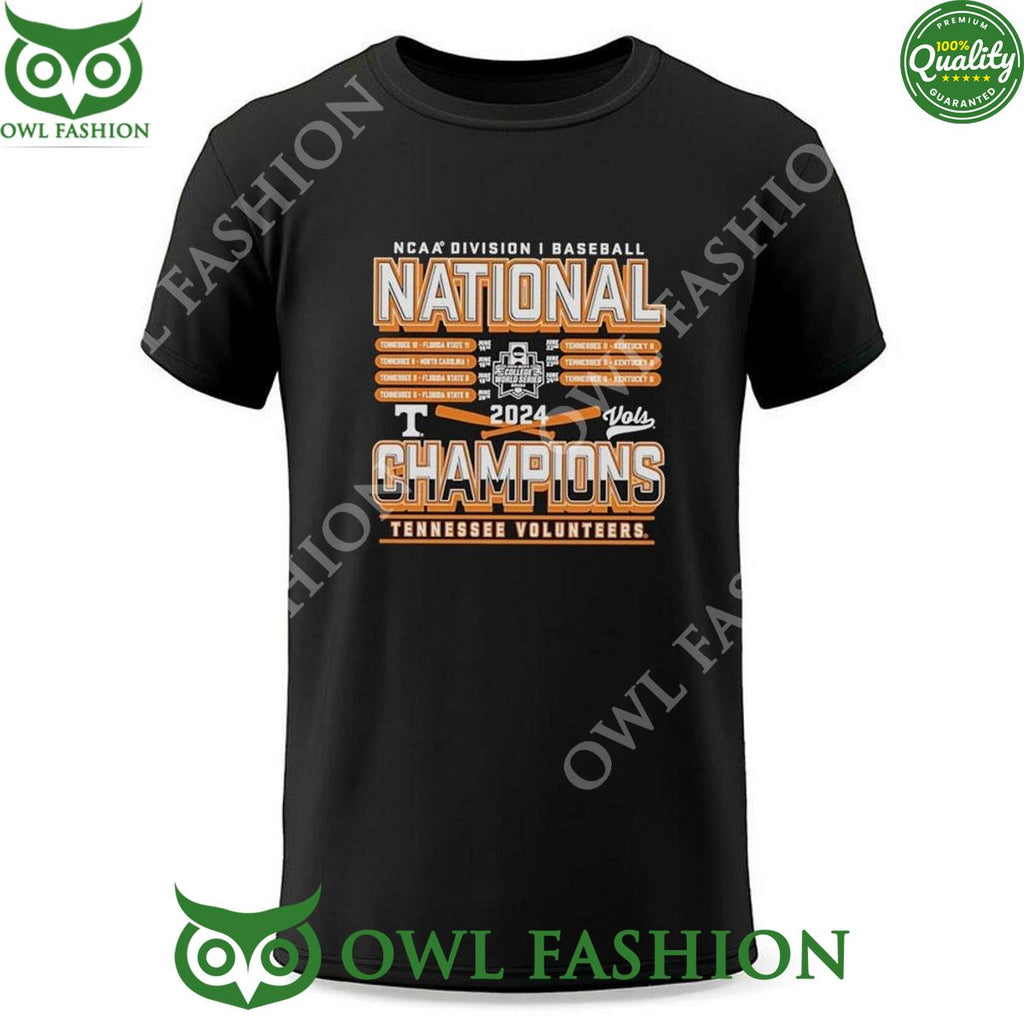 Ncaa Division I Baseball National Champions Tennessee Volunteers Baseball 2024 Tshirt Hoodie