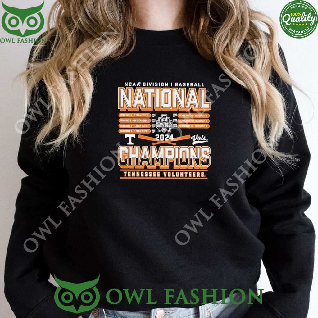 Ncaa Division I Baseball National Champions Tennessee Volunteers Baseball 2024 Tshirt Hoodie