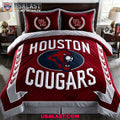 NCAA Houston Cougars Premium Red Bedding Set