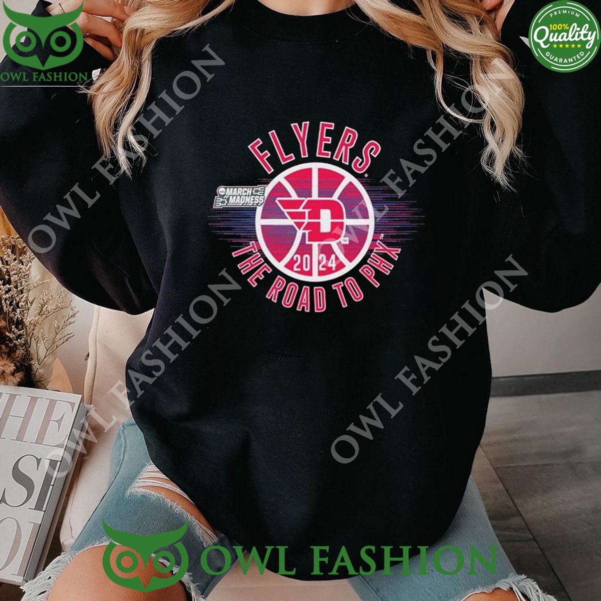 NCAA March Madness Dayton Flyers 2024 The Road To Phx Sweatshirt