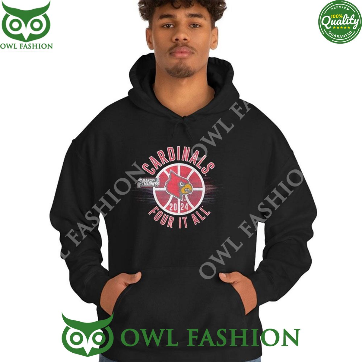 NCAA March Madness Louisville Cardinals 2024 Four It All Sweatshirt