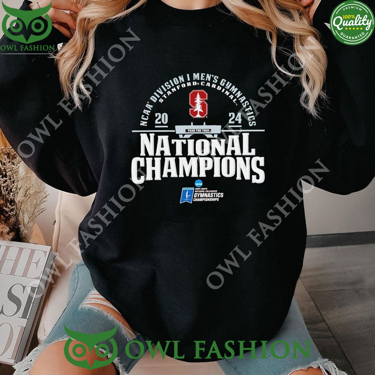 Ncaa Men’s Gymnastics Stanford Cardinal 2024 National Champions Shirt Hoodie