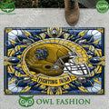 NCAA Notre Dame Fighting Irish Stained Glass Football Helmet Doormat