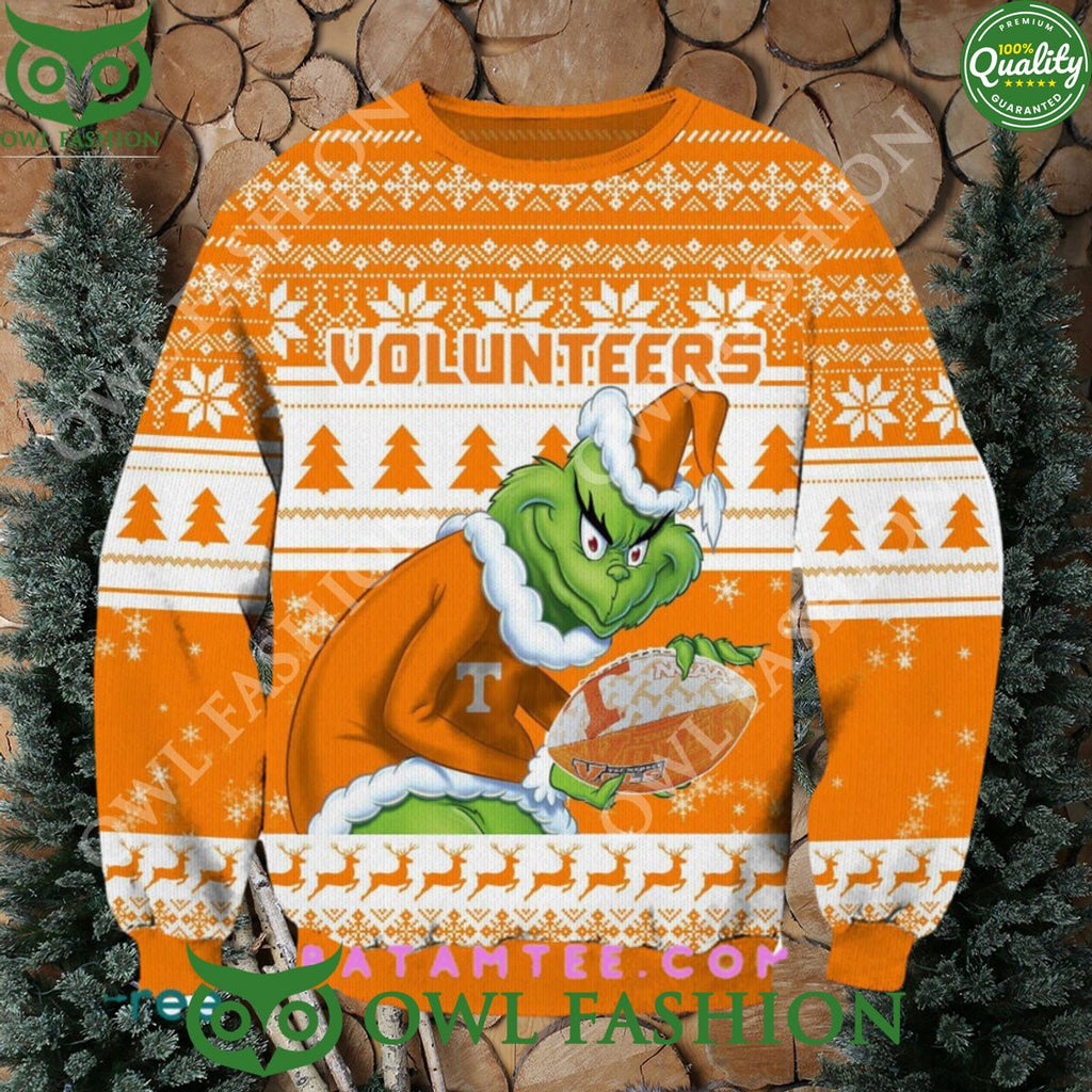 NCAA Tennessee Volunteers Grinch Christmas Ugly Sweater Jumper