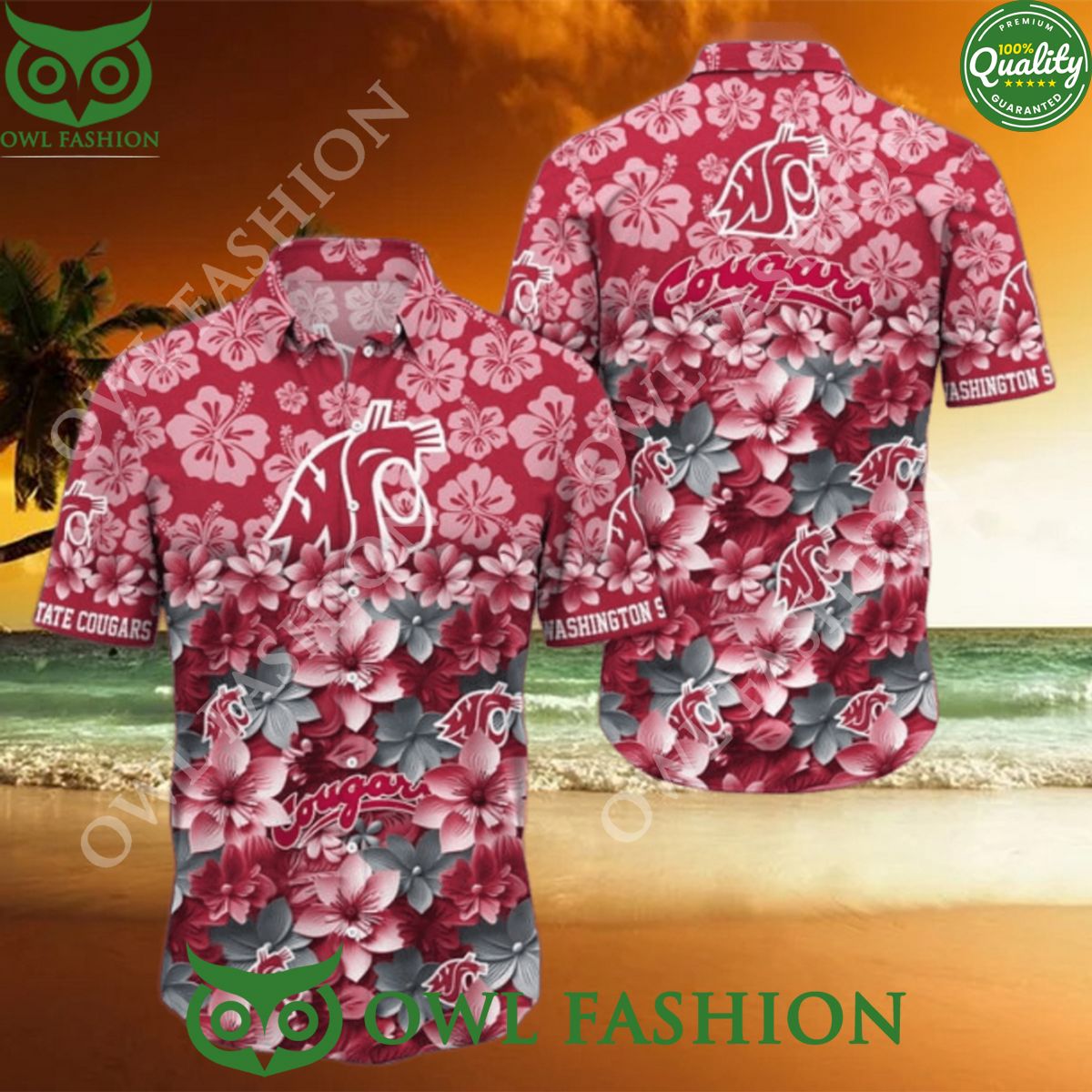 NCAA1 Washington State Cougars Hawaiian Shirt Trending Summer