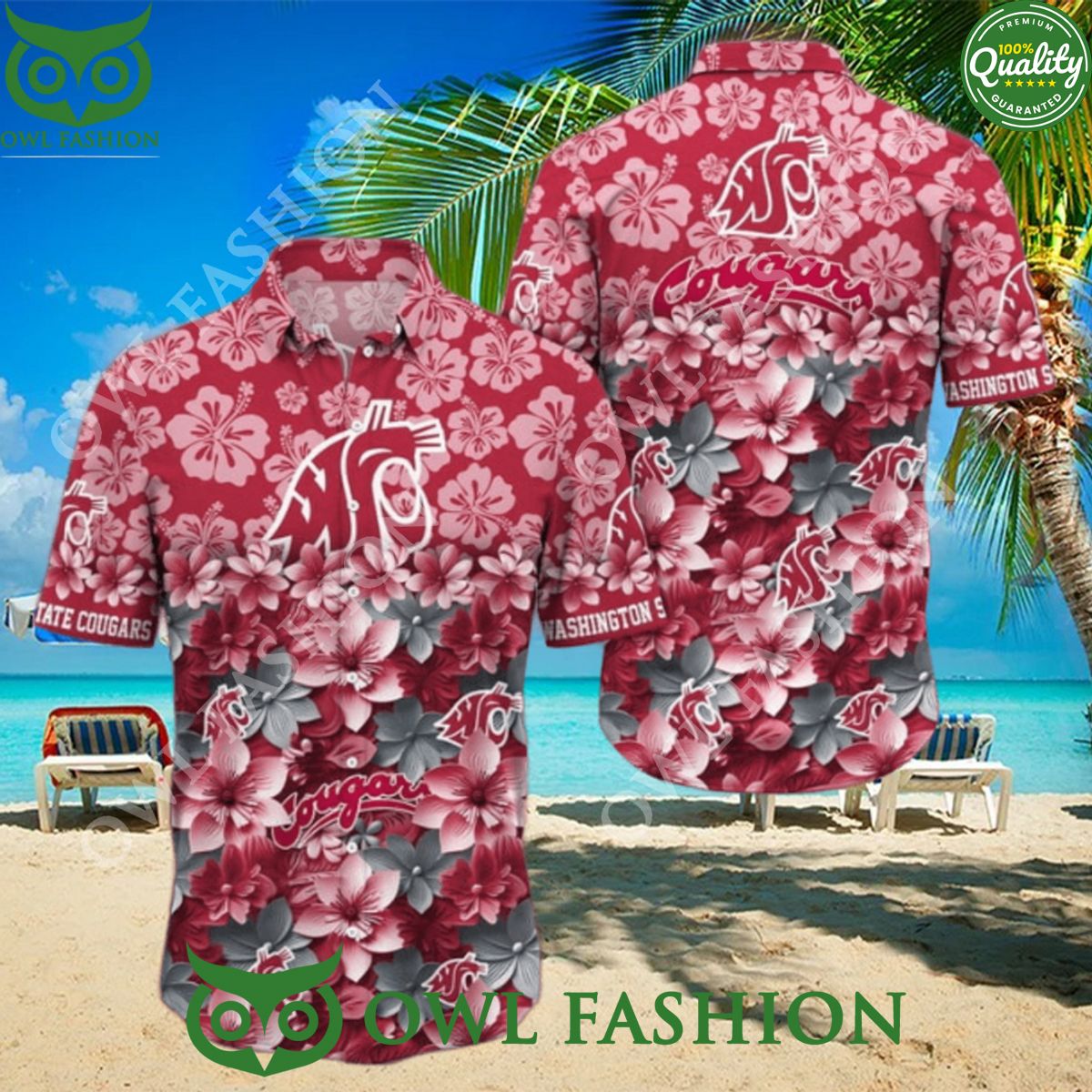 NCAA1 Washington State Cougars Hawaiian Shirt Trending Summer
