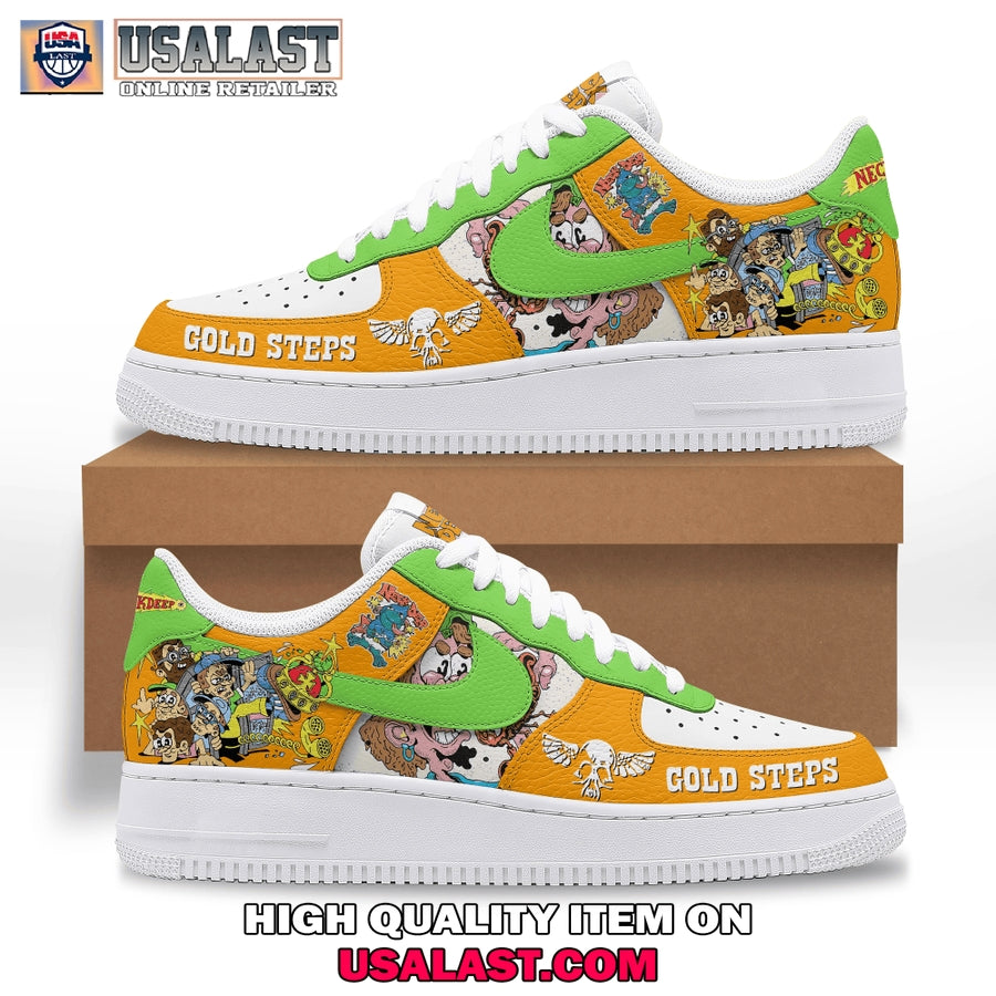 Neck Deep Gold Steps Custom Air Force 1 Sneaker