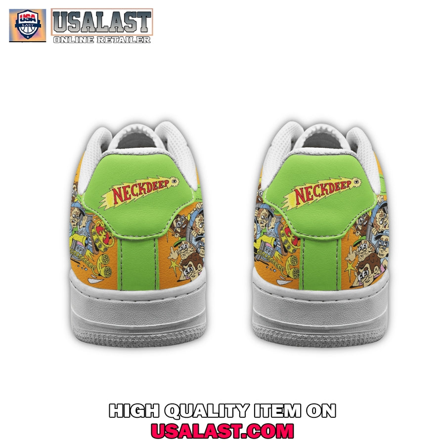 Neck Deep Gold Steps Custom Air Force 1 Sneaker