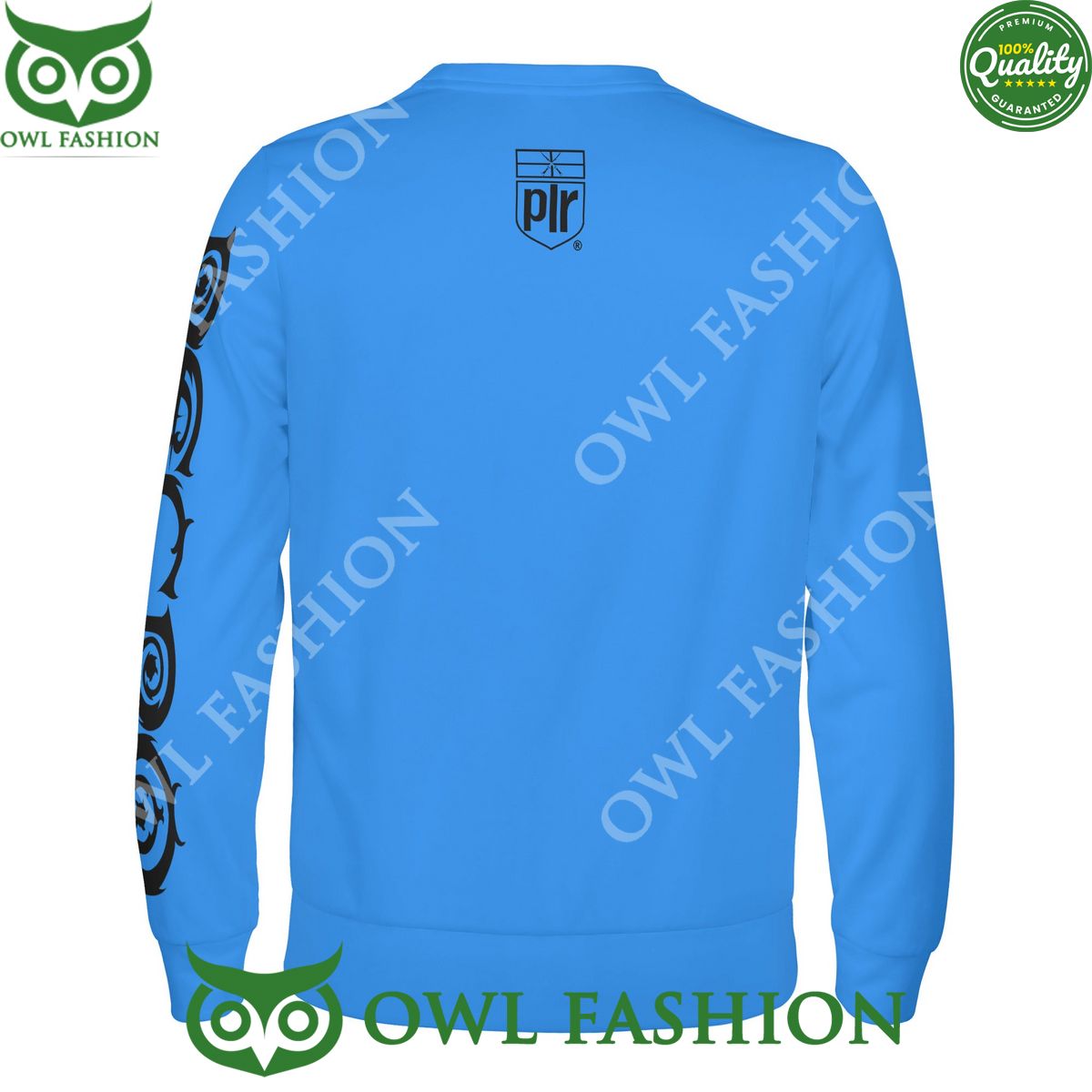 Necro Light Blue Black N LogoMen’s All Over Print Sweater