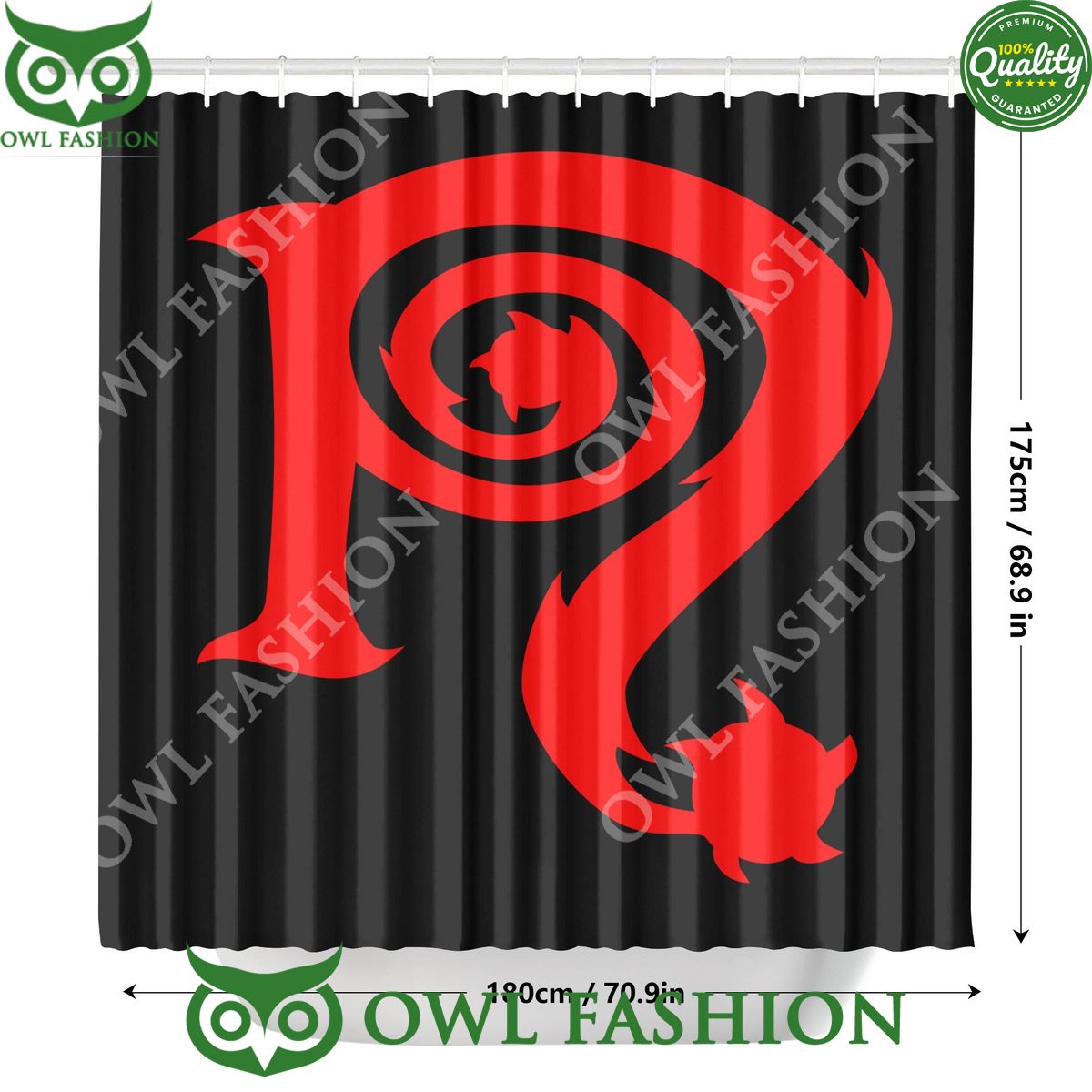 Necro Red N Shower Curtain
