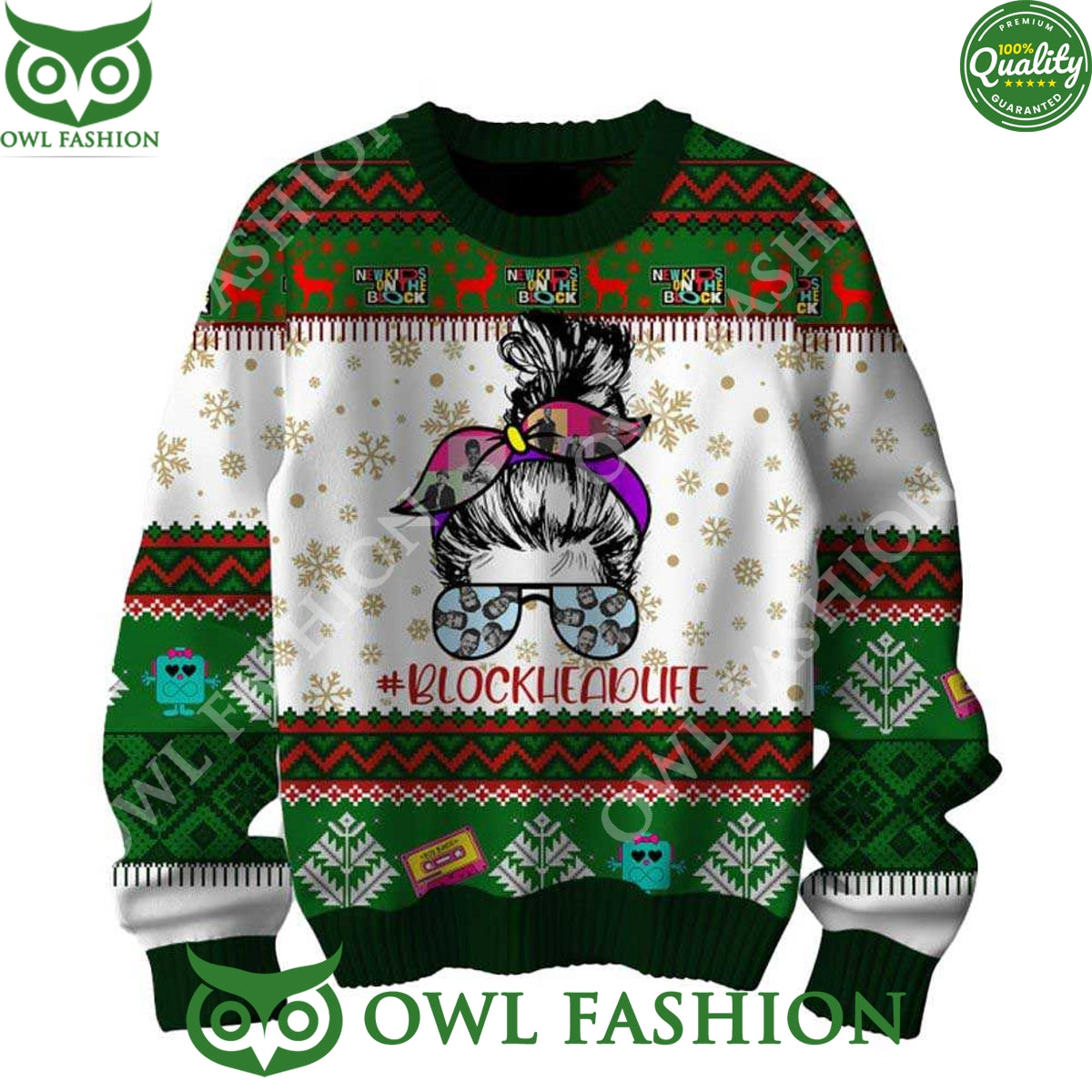 New Kids On The Block Merry Christmas Blockhead Life Ugly Sweater