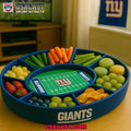 New York Giants Football Party Snack Food Tray, Snack Stadium
