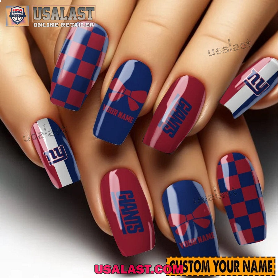 New York Giants Women Custom Nails Set
