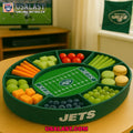 New York Jets Football Party Snack Food Tray, Snack Stadium