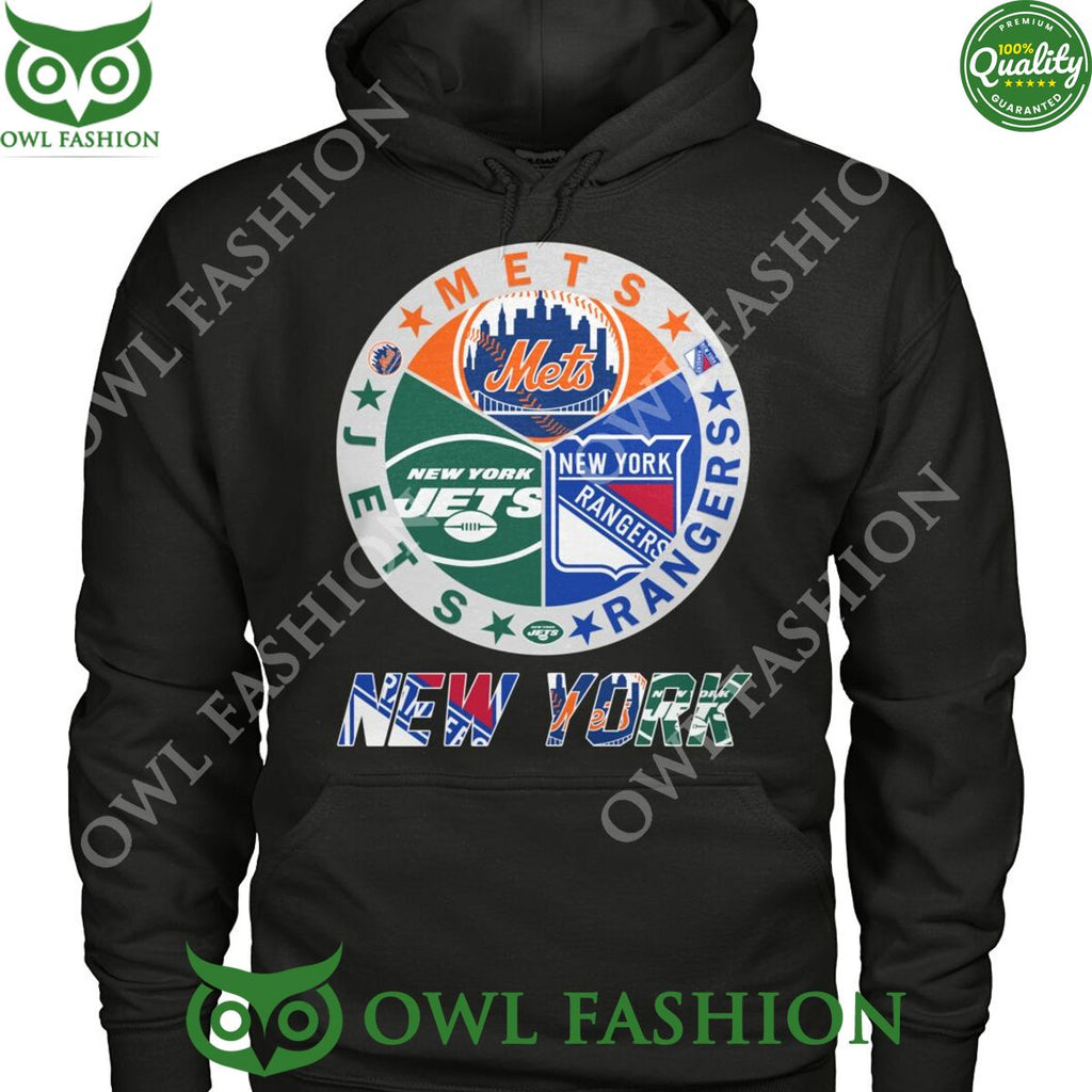 New York Mets Jets Rangers 3 baseball team 2d t shirt