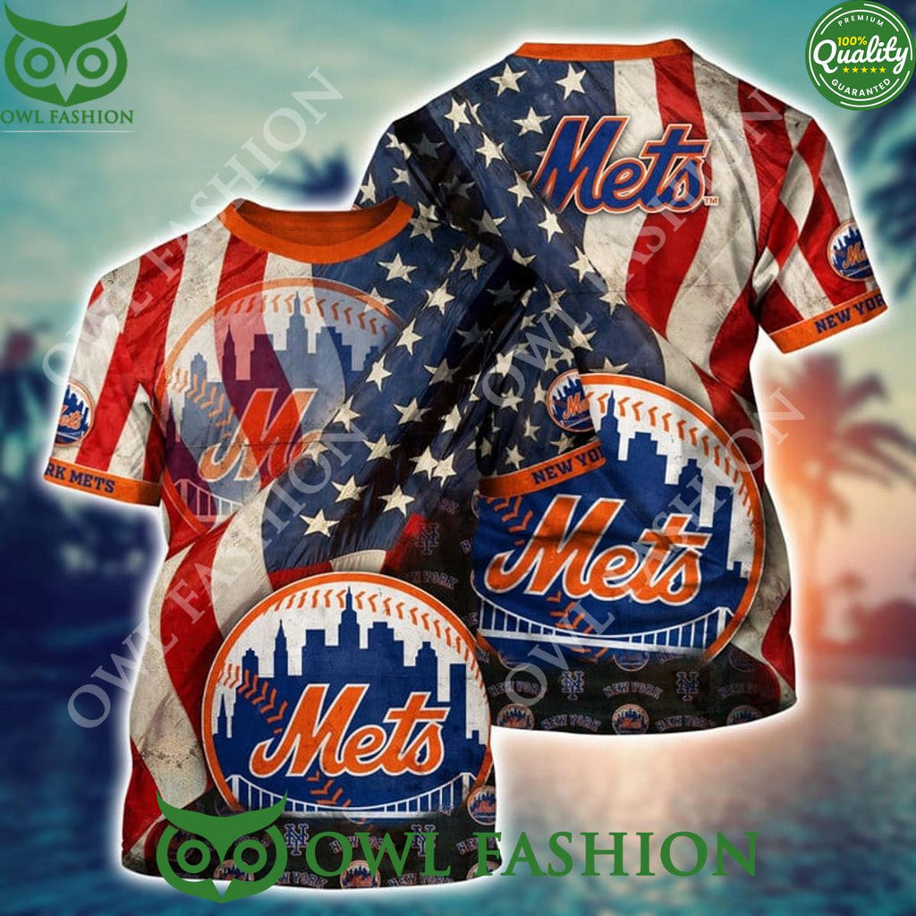 New York Mets MLB Baseball Champion Hawaiian Shirt Independence Day