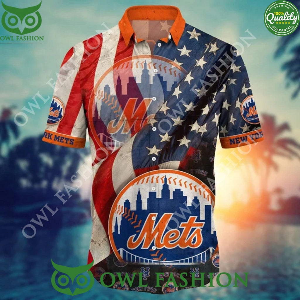 New York Mets MLB Baseball Champion Hawaiian Shirt Independence Day
