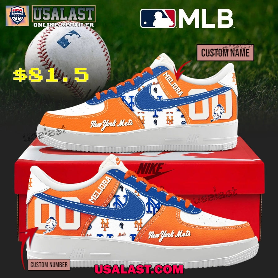 New York Mets Personalized Air Force 1 Shoes
