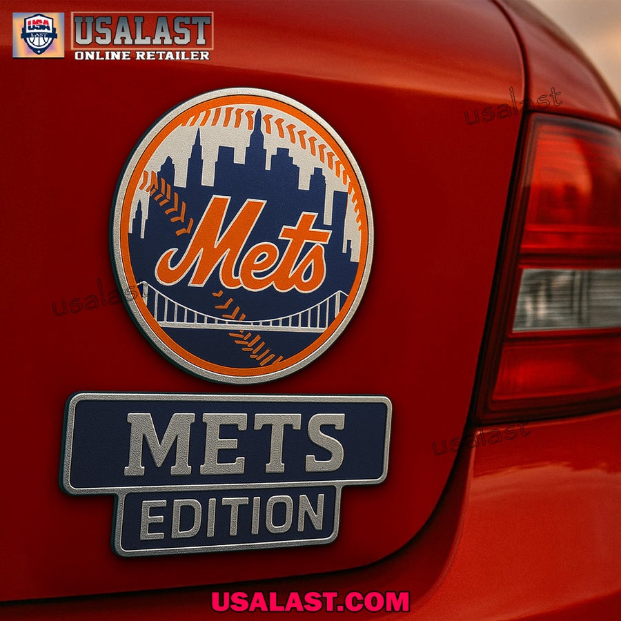 New York Mets Premium Car Emblem Custom 3D Badge