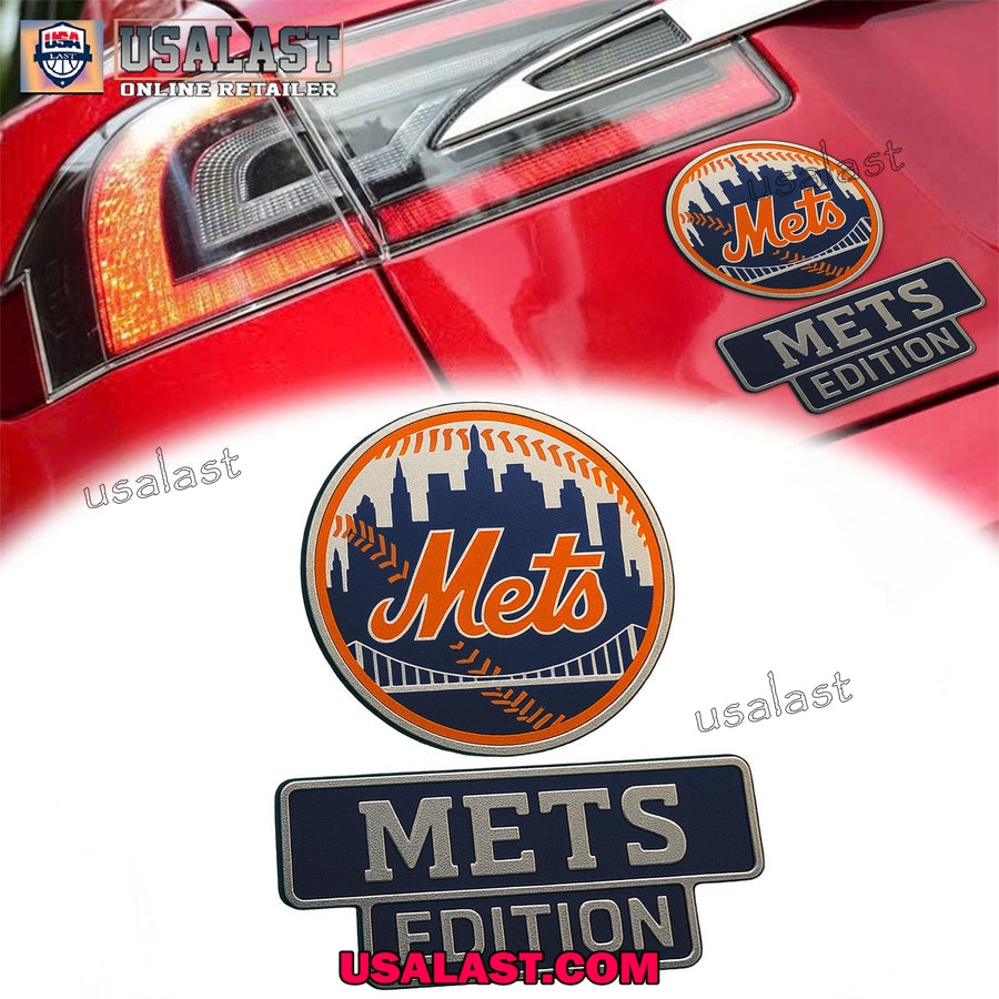 New York Mets Premium Car Emblem Custom 3D Badge