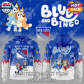New York Rangers NHL Bluey and Bingo Hoodie