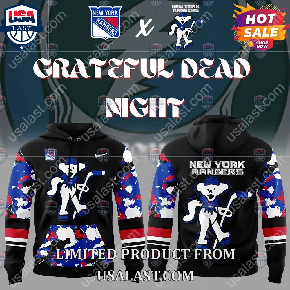 New York Rangers NHL Grateful Dead Night Peanuts Hoodie