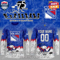 New York Rangers NHL Happiness Is 75th Anniversary of Peanuts Hoodie
