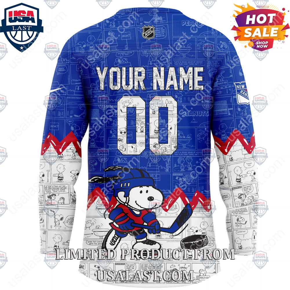New York Rangers NHL Happiness Is 75th Anniversary of Peanuts Hoodie