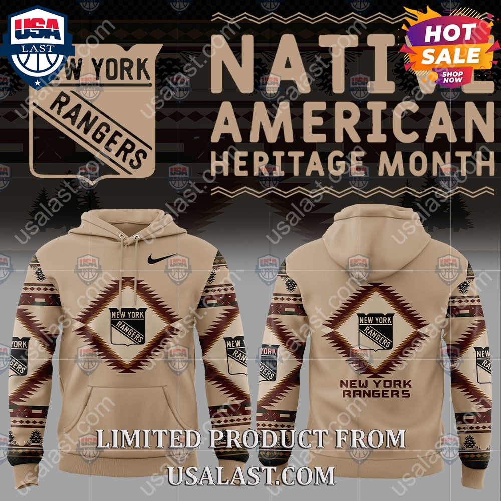 New York Rangers NHL Native American Heritage Month Hoodie